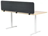 Desk Screen ZIGGY 180 x 40 cm Dark Grey_1015404