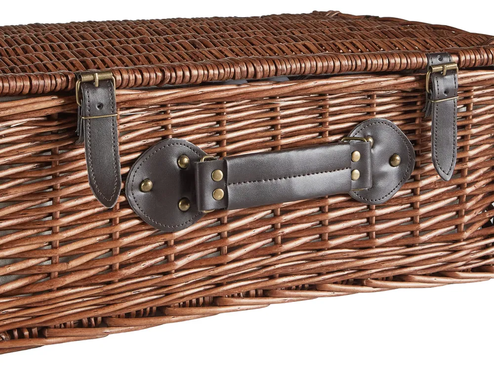 Picnic Basket PRUNEAU Wicker Brown_964044