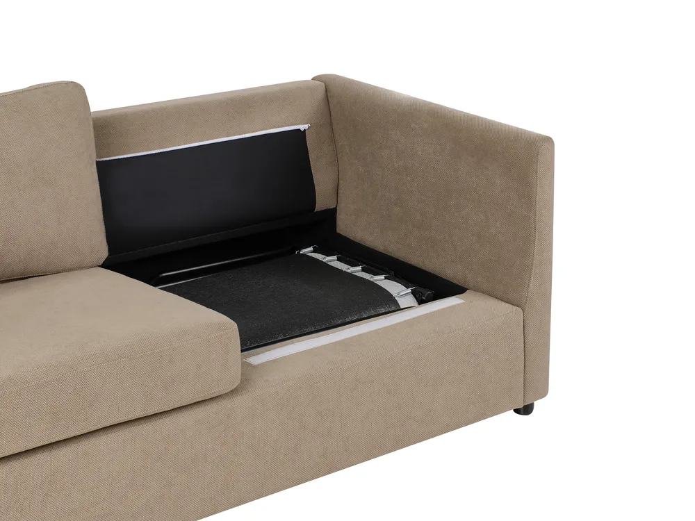 Sofa Bed INKOO Fabric Brown_984791
