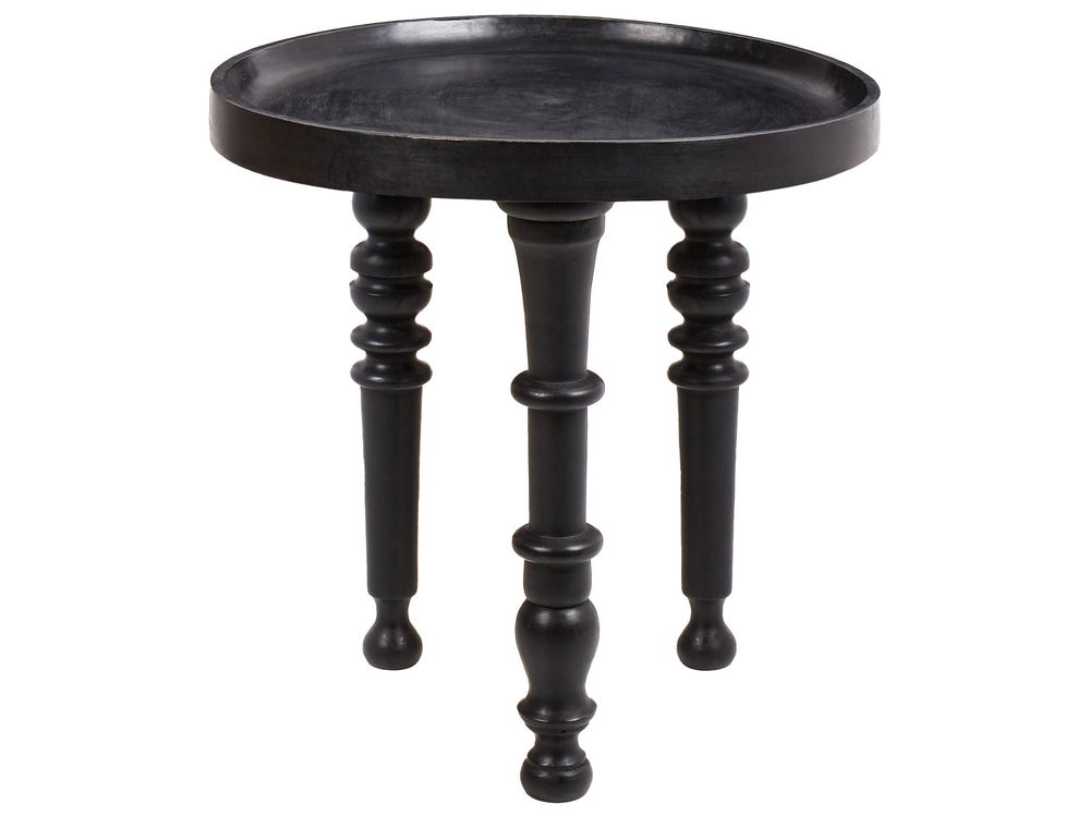 Side Table LEETON Mango Wood Black