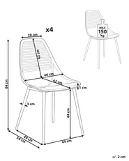 Set of 4 Dining Chairs MONTELLO Black_948838