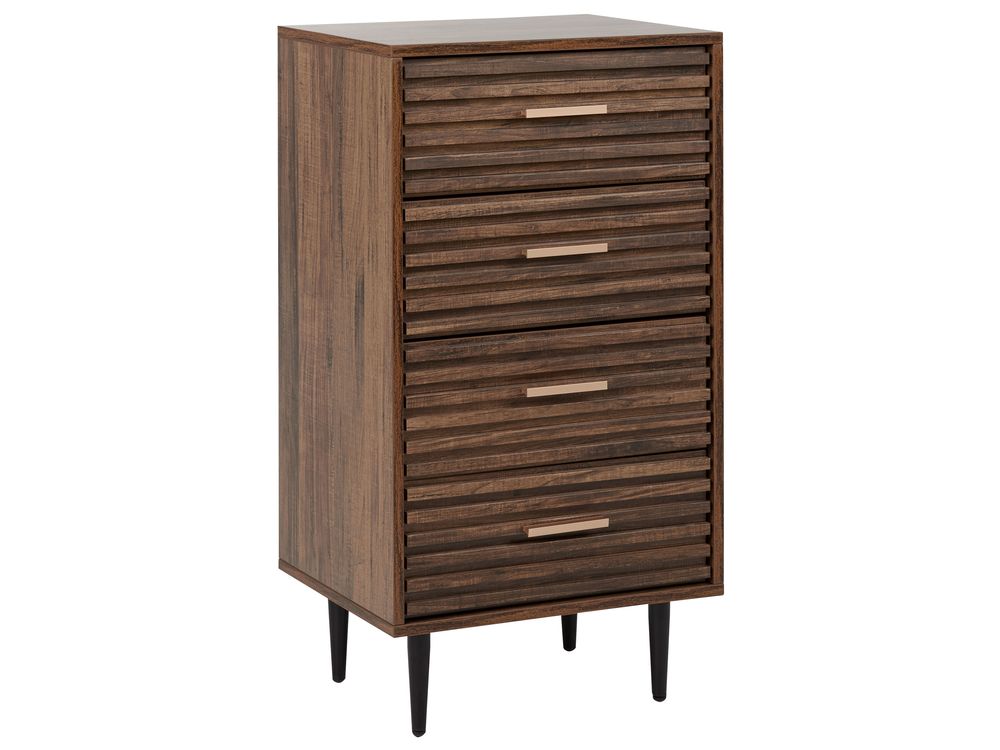 4 Drawer Chest KEITH Dark Brown