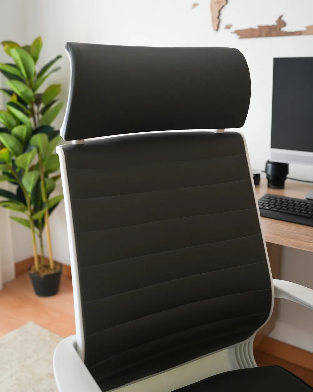 Office Chair LEADER Faux Leather Grey_949371