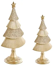 Joulukoristesetti 2 kpl ERVASTI 32/41 cm Joulukuusi Kulta_1175733