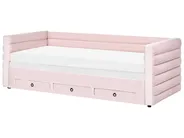Dagbädd med förvaring Sammet MEUDON 90 x 200 cm Pastellrosa_1069121