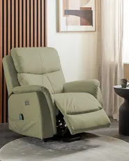 Elektrisk reclinerfåtölj GLORIE med massagefunktion Grön_924102