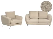 Soffgrupp 3-sits KJAER Bouclé Ljusbeige_1006768