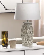 Table Lamp KHOPER Ceramic Grey_822895