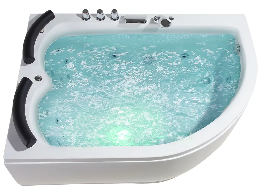 Kulmaporeamme LED-valolla PARADISO 158 x 113 cm Valkoinen Oikea_681263