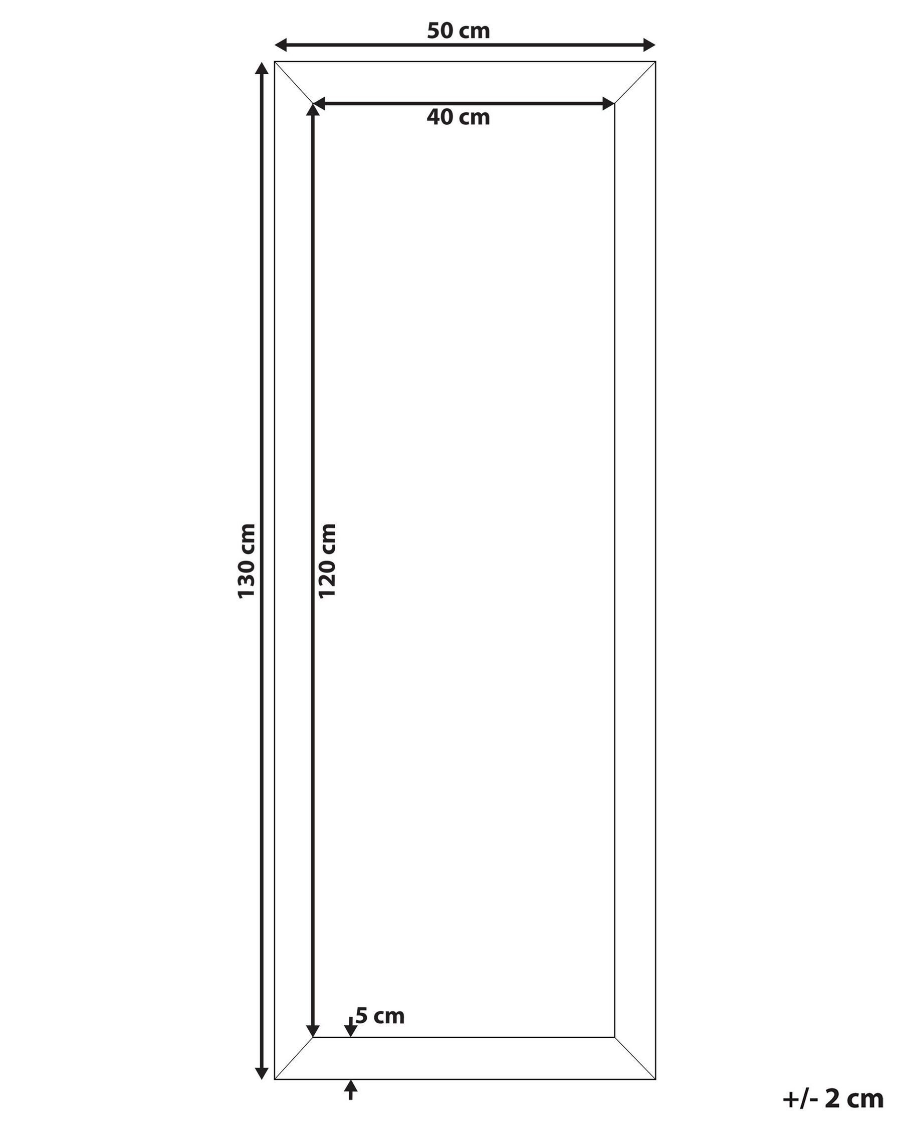 Wall Mirror AJACCIO 50 cm 130 cm Silver_757651