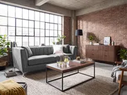 Sofa 3 Seater GAULA Velvet Grey_1145548