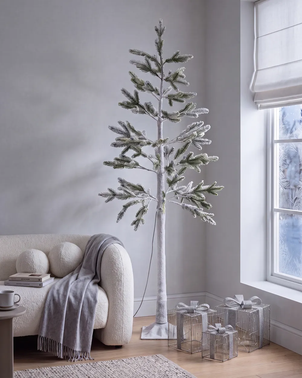 Ulkokoriste LED-valo ALBIONI 180 cm Puu Valkoinen_937665