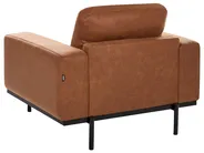 Living Room Set 6 Seater SOVIK Faux Leather Brown_1041227