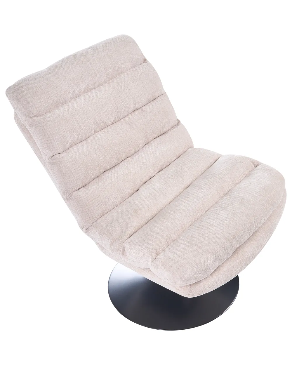 Swivel Armchair HOVET Light Beige_1061821