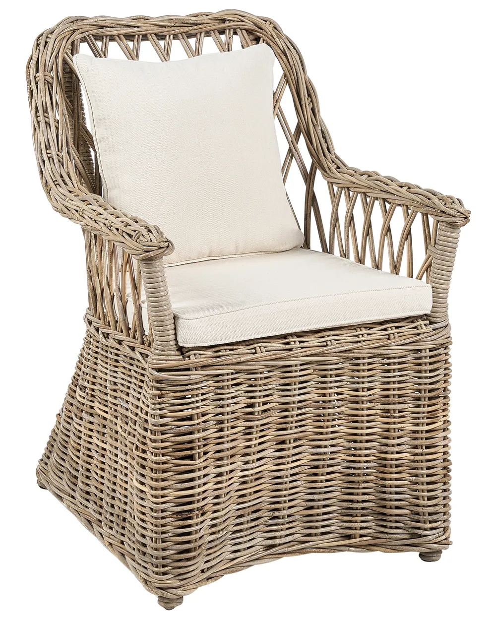 Set of 2 Garden Armchairs MAROS II Rattan Natural_932917