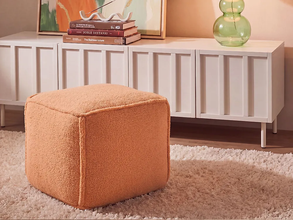 Pouffe ALIPUR Boucle Orange_1183907