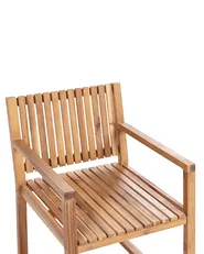Set med 2 stolar med dynor SASSARI PREMIUM Certifierat akaciaträ Röd_991232