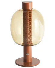 Wireless LED Table Lamp PULANGI with Dimmer Metal Brown_955220