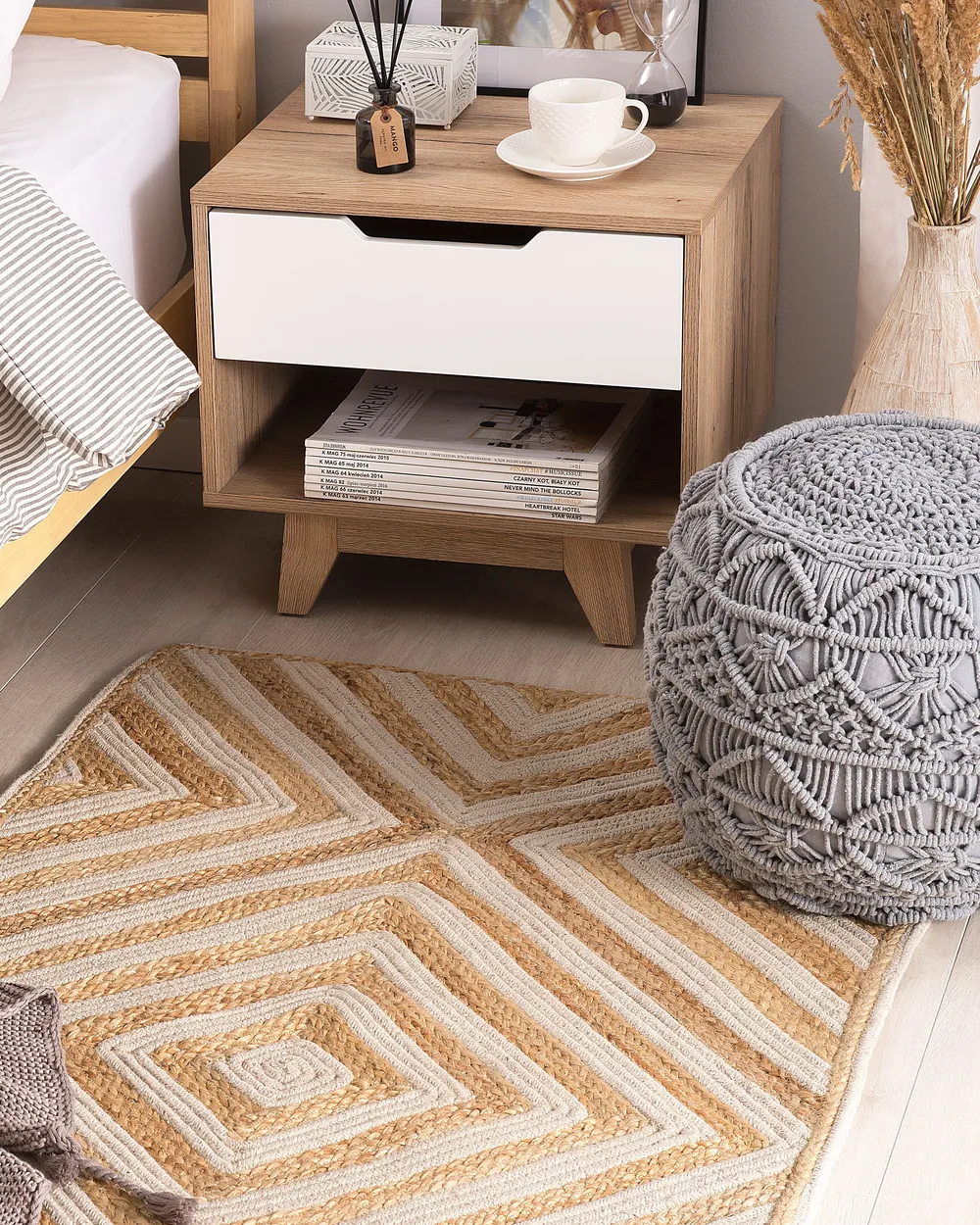 Rug PIRLI Beige 80 x 150 cm Jute