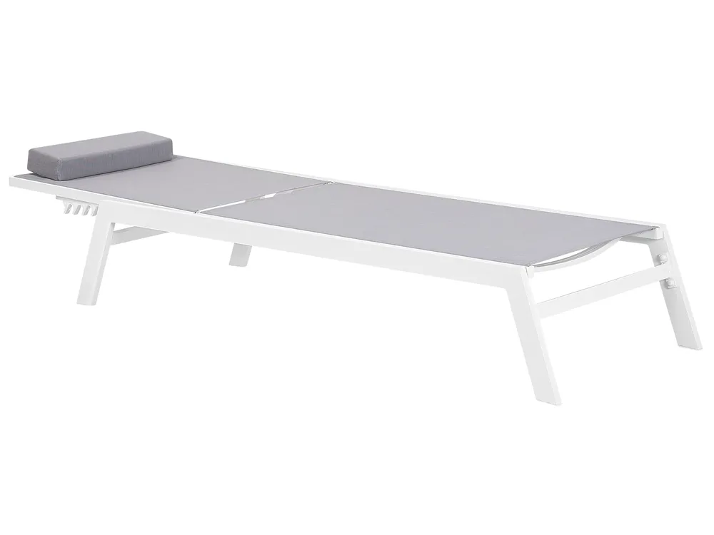 Sun Lounger CATANIA Reclining Metal Grey_741372