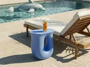 Side Table IDRO 42 cm 28 cm Blue_1043426