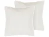 Set of 2 Decorative Cushions PUMILA 45 x 45 cm Faux Fur White Solid