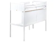 High Sleeper Bed with Desk Pine Wood FOUCAMONT 90 x 200 cm (EU Single) White_964279