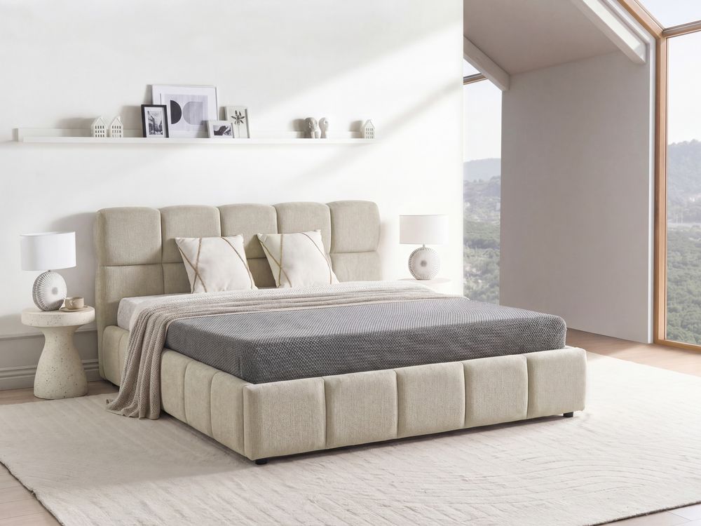 Säng med förvaring NOYON Taupe 180 x 200 cm
