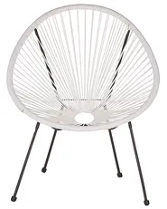 Garden Chair ACAPULCO II PE Rattan White_811602