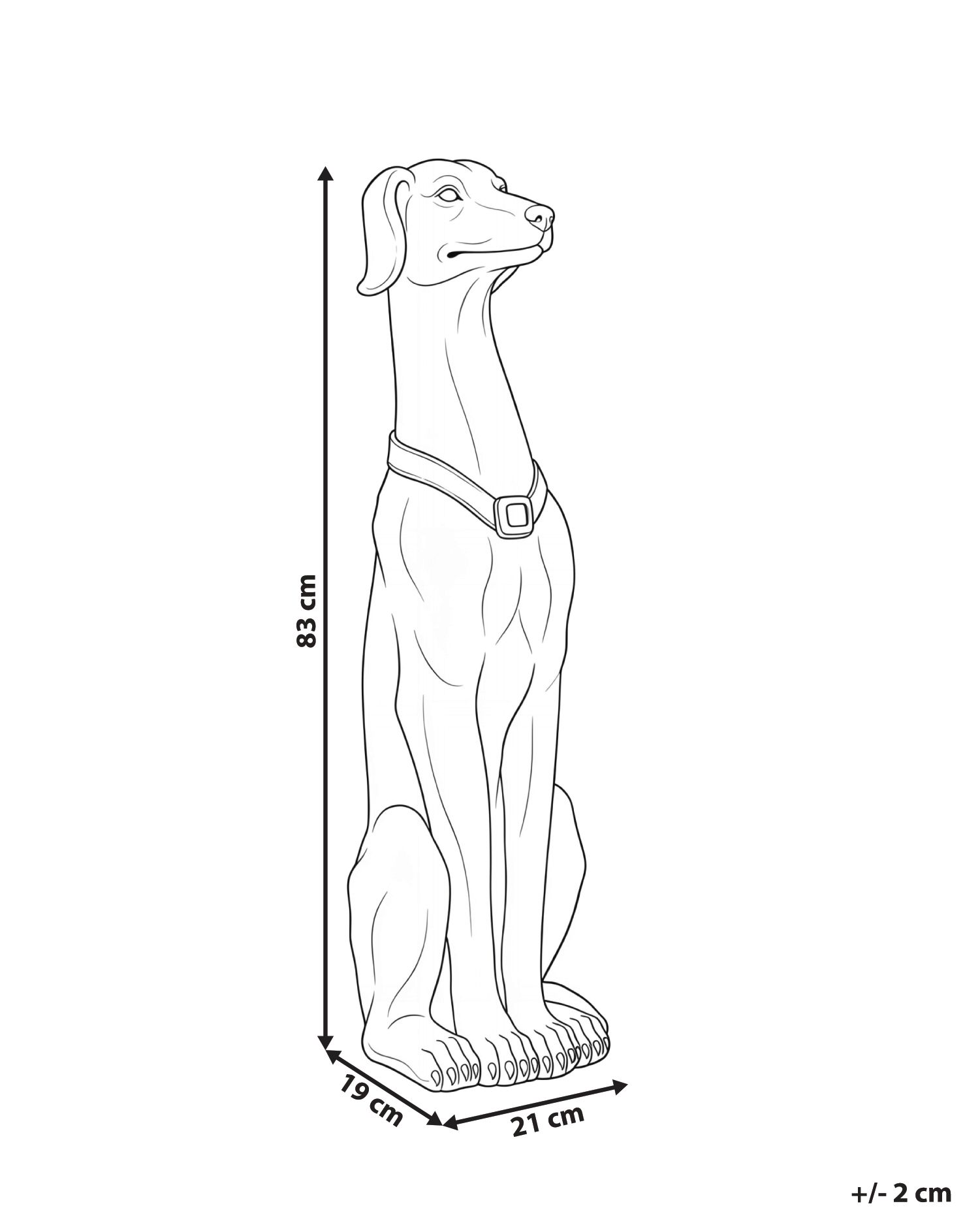 Garden Statue CHART Dog Graphite Grey_1151770