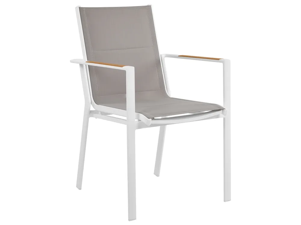 Garden Dining Set 4 Seater MALETTO/BUSSETO Metal Marble Effect Grey_923201