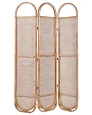 Tilanjakaja 3 paneelia CORTONA 118 cm 180 cm Vaaleanruskea_866383