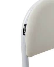 Set of 4 Folding Chairs SHASTA Metal White_1039681