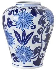 Blomvas GIRONA 35 cm Porslin Vit/ Blå_1052804