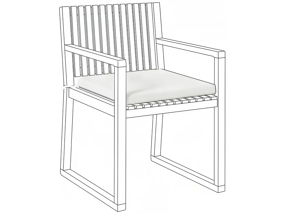 Set med 2 dynor för trädgårdsstol SASSARI PREMIUM 46 x 46 cm Off-White_1066174