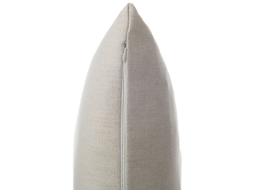 Set of 2 Decorative Cushions GAURA 45 x 45 cm Light Beige Solid_770985