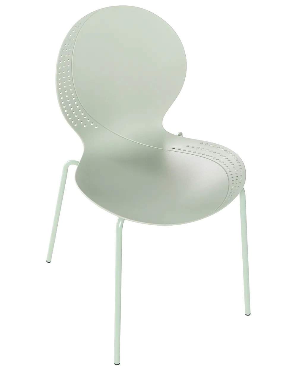 Set of 4 Garden Chairs MILOS Stacking Light Green_1043579