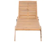 Solstol med dyna CESANA PREMIUM Akaciaträ Ljusbeige_991083
