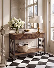 Console Table AYDEN Dark Brown_1154975