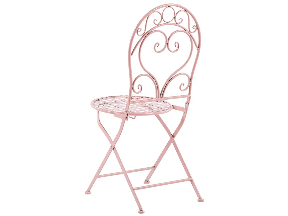 Caféset Fällbar ALBINIA Metall Rosa_774559