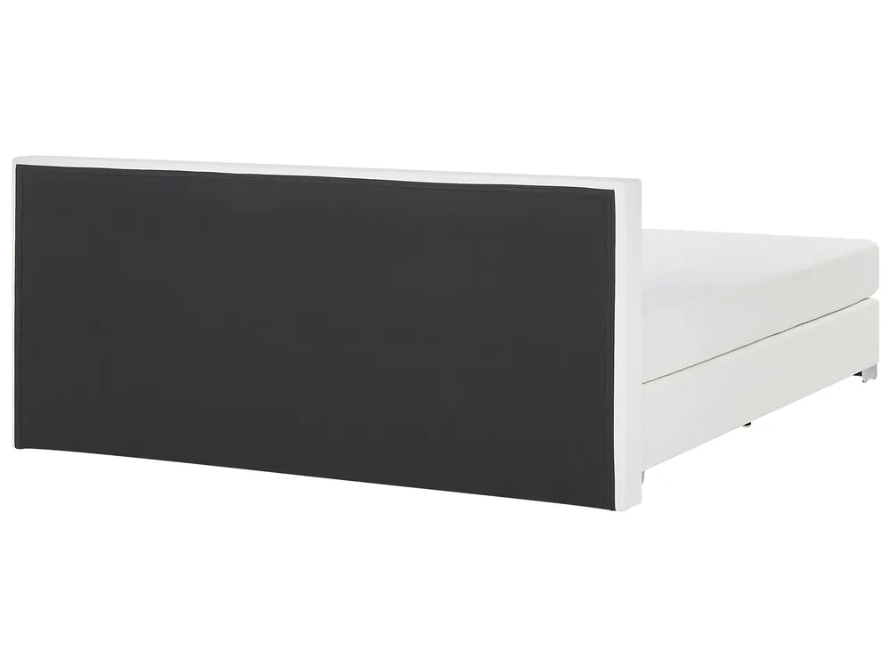Divan Bed Faux Leather PRESIDENT 180 x 200 cm (EU Super King) White_882901
