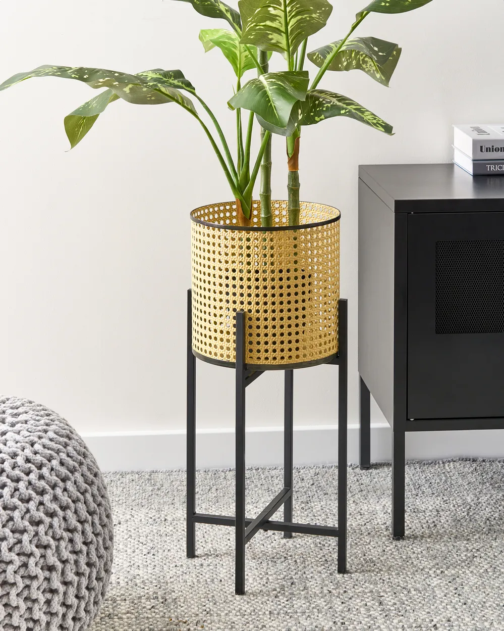 Elevated Plant Pot FALLOPIA 25 cm Metal Beige