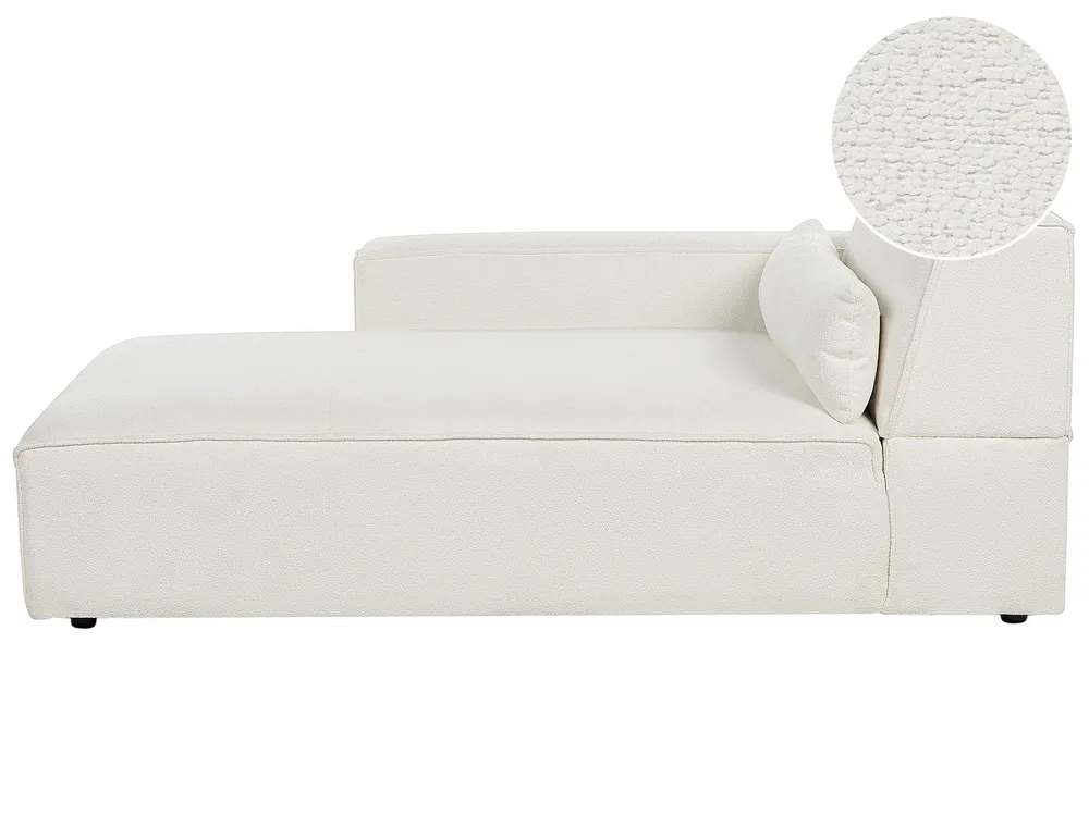 Right-Hand Chaise Longue HELLNAR Boucle Off-White