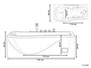Corner Hot Tub with LED POZUELOS 1700 x 900 mm White_1033645