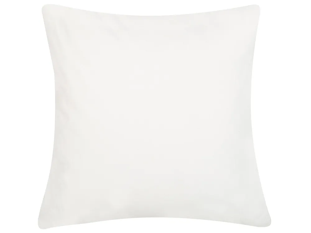 Set of 2 Decorative Cushions PEPEROMIA 45 x 45 cm Cotton White Plant Pattern_799563