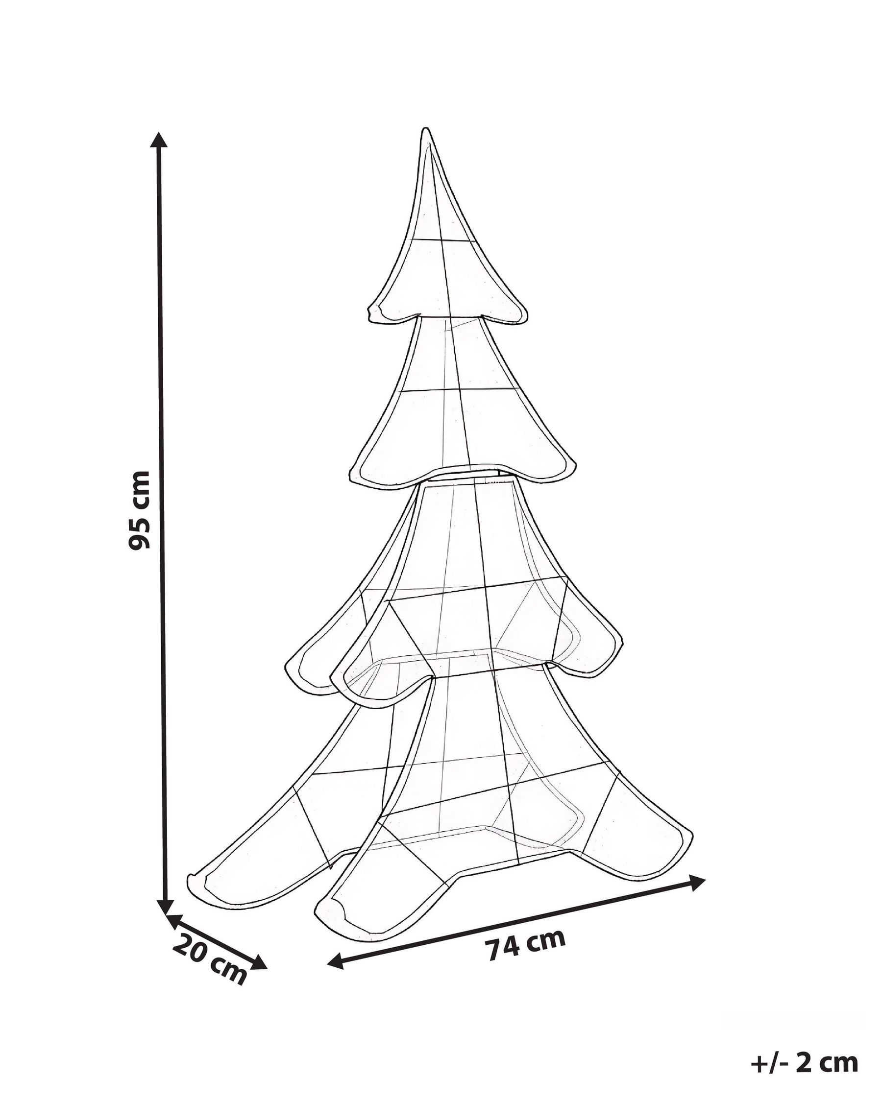 Outdoor Decoration LED EDASJON 95 cm Christmas Tree White_1018814