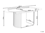 Extending Dining Table DULVERTON White 160/200 cm 90 cm_1005763