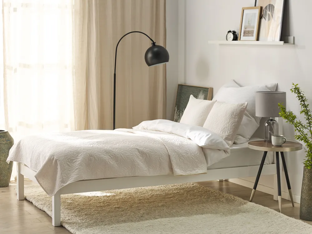 Bedspread with Cushions RUDKHAN 140 x 210 cm Off-White_1079574