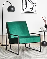 Fåtölj DELARY Sammet Smaragdgrön_1154624