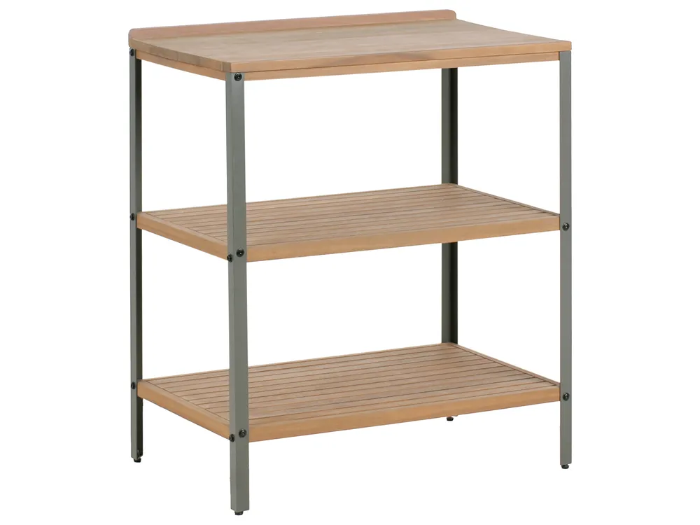 Outdoor Kitchen Island IVREA Brown Certified Acacia Wood